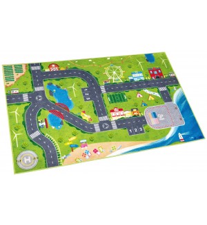 Килимче за игра Hape International - Железопътен път