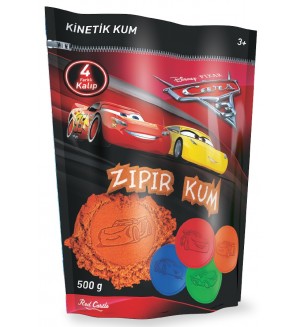 Кинетичен пясък Heroes - Колите 3, оранжев цвят (500 g)