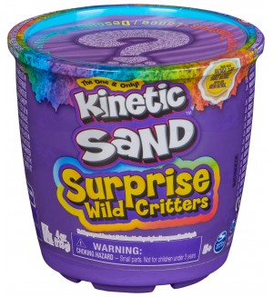 Кинетичен пясък Kinetic Sand Wild Critters - С изненада, син