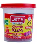 Кинетичен пясък Let's - Червен, 130 g