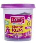 Кинетичен пясък Let's - Лилав, 130 g