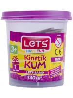 Кинетичен пясък Let's - Лилав, 130 g