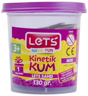 Кинетичен пясък Let's - Лилав, 130 g