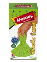  Кинетичен пясък в кутия Heroes – Зелен цвят, 1000 g
