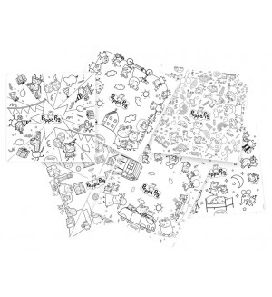 Ккнижка за оцветяване Smoby - Peppa Pig, 10 броя