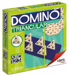 Класическа игра Cayro – Триъгълно домино, зелено 