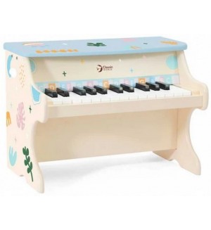Класическо детско дървено пиано Classic World - Шарено