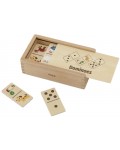 Класическо домино 2 в 1 Viga Toys – Животни и точки