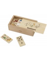 Класическо домино 2 в 1 Viga Toys – Животни и точки