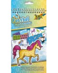 Книжка за рисуване със стикери и шаблони Folia - Пони