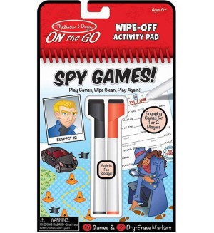 Книжка с изтриваеми маркери Melissa and Doug - Шпионски игри