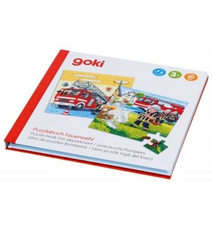 Книжка с пъзели Goki - Пожарна, 3 броя
