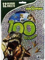 Книжка със 100 стикера Sense - Динозаври