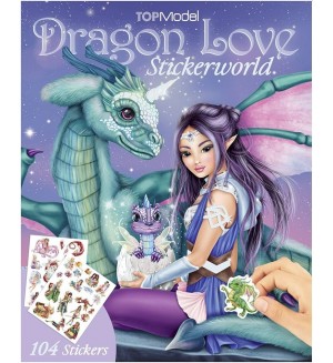 Книжка със стикери Depesche TopModel - Dragon Love
