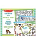 Книжка със стикери Melissa & Doug - Намери и оцвети, животни