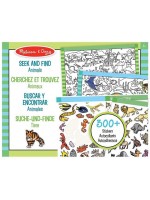 Книжка със стикери Melissa & Doug - Намери и оцвети, животни
