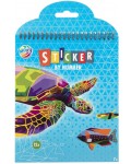 Книжка със стикери по номера Moxy - Морски животни
