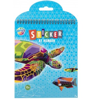 Книжка със стикери по номера Moxy - Морски животни Книжка със стикери по номера Moxy - Морски животни