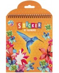 Книжка със стикери по номера Moxy - Птици и цветя