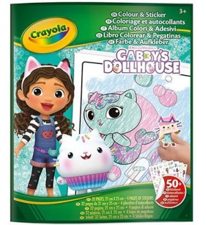 Книжка за оцветяване Crayola GABBY - 50 стикера