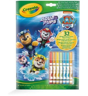 Книжка за оцветяване Crayola Paw Patrol + 7 маркера