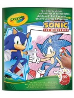 Книжка за оцветяване Crayola Sonic - 50 стикера
