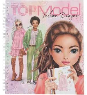 Книжка за оцветяване Depesche TopModel - Fashion Designer