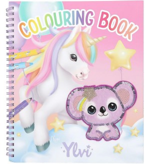 Книжка за оцветяване Depesche TopModel - Ylvi Unicorn, с пайети
