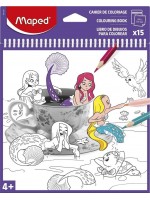 Книжка за оцветяване Maped Creativ - 15 листа, асортимент