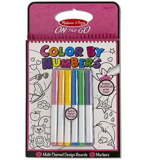 Книжка за оцветяване по номера Melissa & Doug, розова
