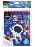 Книжка за оцветяване с вода Kidea - космос 