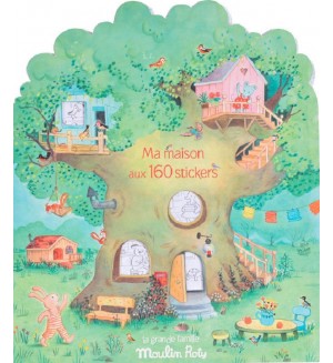 Книжка  за оцветяване със стикери - Moulin Roty