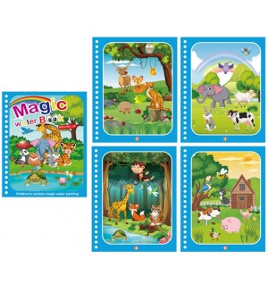 Книжка за рисуване с вода Acool Toy - Животински свят