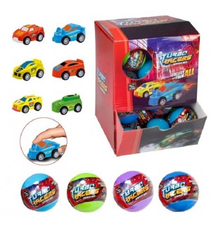 Кола изненада в топче Toi Toys - Turbo Racers, асортимент