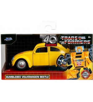 Метална количка Jada Toys - Transformers Bumblebee, VW Beetle, 1:32