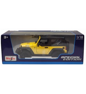Кола Maisto SP Edition - Jeep Wrangler 2014, 1:18, жълта Кола Maisto SP Edition - Jeep Wrangler 2014, 1:18, жълта