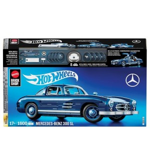 Кола за сглобяване Hot Wheels - Premium Mercedez-Benz 300 SL, 1600 части, 1:12 Кола за сглобяване Hot Wheels - Premium Mercedez-Benz 300 SL, 1600 части, 1:12