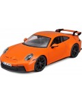 Метална количка Bburago - Porsche 911 GT3, 1:24, оранжева