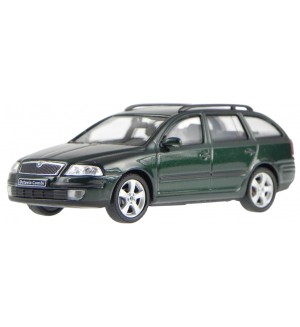 Колекционерски модел Abrex Съвременни: Автомобили - Skoda Octavia Combi (2004) - Green Natur Metallic