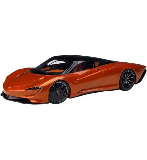 Колекционерски модел AUTOart Съвременни: Автомобили - McLaren SPEEDTAIL (volcano orange) (2020) (composite model/ 2 door openings, total 4 openings)