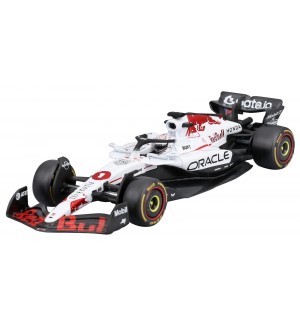 Колекционерски модел Bburago Състезателни: Автомобили - Red Bull F1 RB21 Team Oracle Racing #1 M.Verstappen Pole Position & Winner Japanese GP (Suzuka) Formula 1 (2025) (with pilot and showcase)