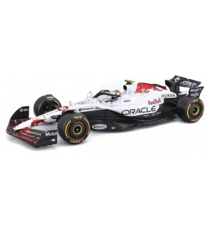 Колекционерски модел Bburago Състезателни: Автомобили - Red Bull F1 RB21 Team Oracle Racing #22 Yuki Tsunoda 12th Japan GP (Suzuka) Formula 1 (2025) (with driver figure)