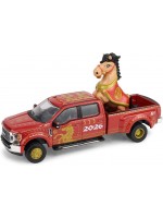 Колекционерски модел Greenlight Съвременни: Автомобили - Ford F-450 (Red) (2022) (Chinese Zodiac 2026 Year of the Horse)