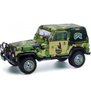 Колекционерски модел Greenlight Съвременни: Автомобили - Jeep YJ (Duck Cal Solid Pack) (Garbage Pail Kids Series 8) (1991)
