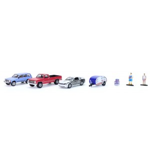 Колекционерски модел Greenlight Съвременни: Автомобили - Multi-Car Dioramas (Summer Cookout)