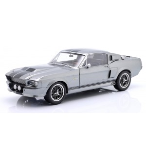Колекционерски модел KK Scale Ретро: Автомобили - Ford Mustang Shelby GT500 Eleanor Coupe (Grey Metallic/Black) (1967)