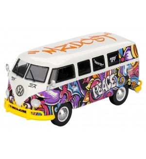 Колекционерски модел Mini GT Ретро: Автомобили - Volkswagen T1 Microbus Mizu Design (1967) (LHD) (Blister Packaging)