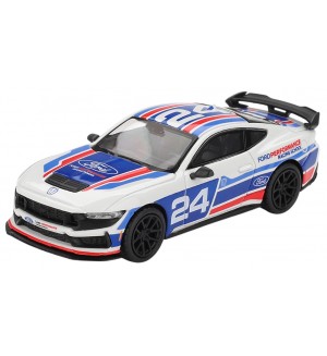 Колекционерски модел Mini GT Състезателни: Автомобили - Ford Mustang Dark Horse #24 Ford Performance Racing School 2025 (LHD)