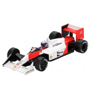 Колекционерски модел Mini GT Състезателни: Автомобили - McLaren MP4/4 #11 Alain Prost 2nd Place Japanese Grand Prix (1988) (Blister Packaging)
