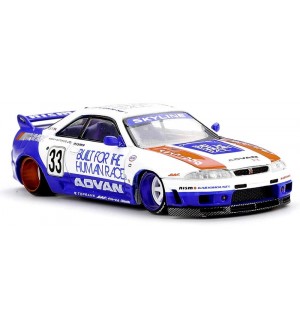 Колекционерски модел Mini GT Състезателни: Автомобили - Nissan Skyline GT-R R33 BFTHR V1, 1995